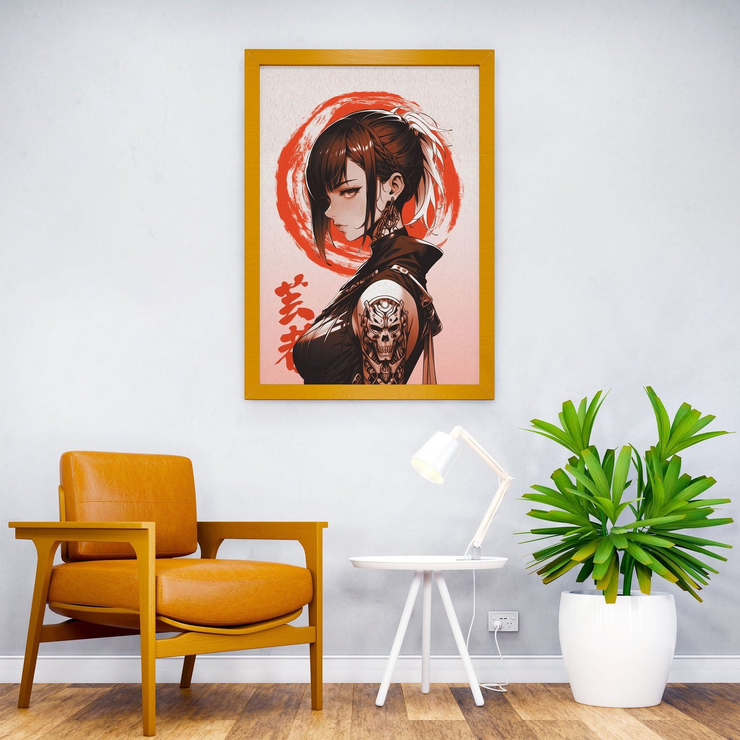 Cyber female oil painting Asian Style Poster | Wall Art for Home & Office | High-Quality Print - High-Quality Visual Display