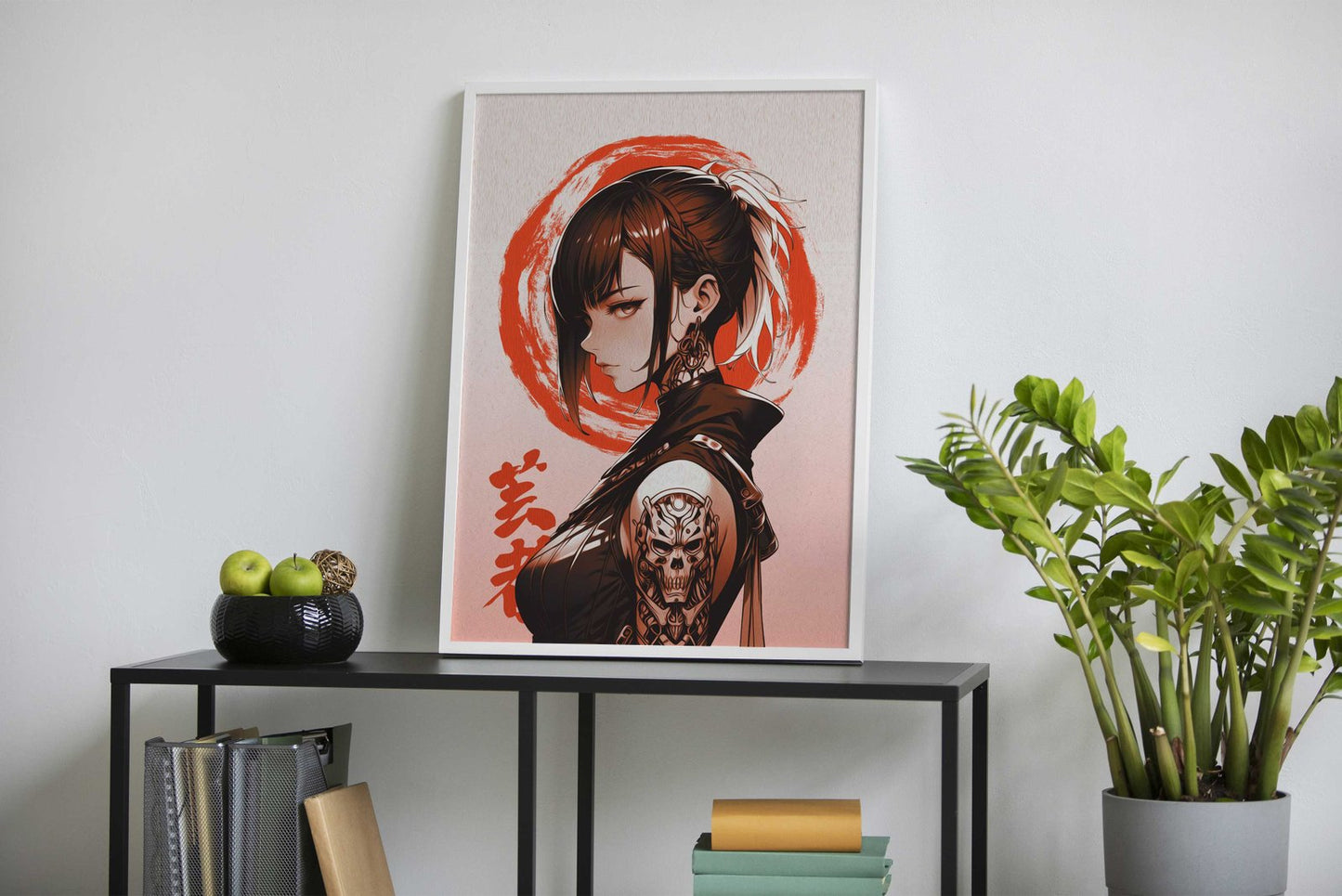 Cyber female oil painting Asian Style Poster | Wall Art for Home & Office | High-Quality Print - High-Quality Visual Display