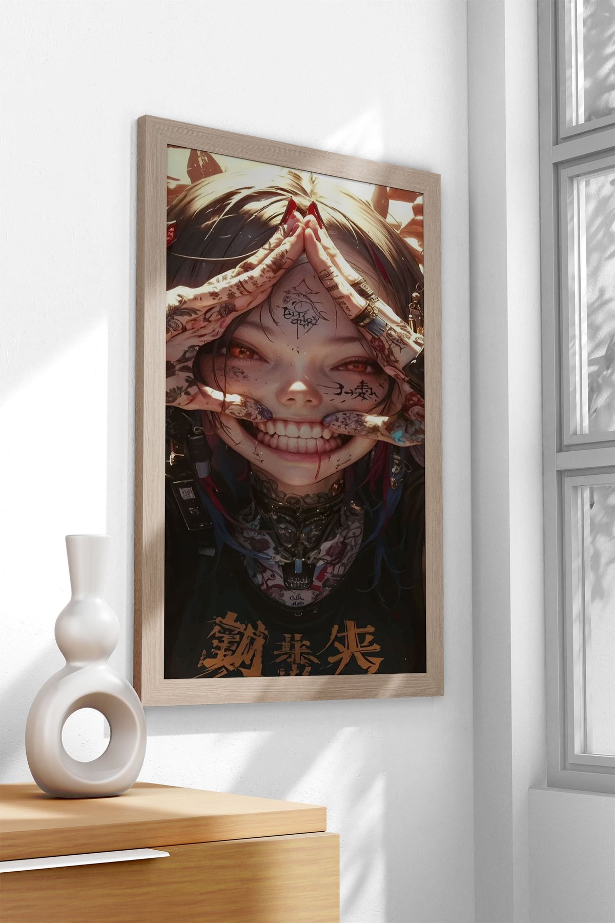 Cyberpunk Anime Girl Asian Style Poster | Wall Art for Home & Office | High-Quality Print - High-Quality Visual Display
