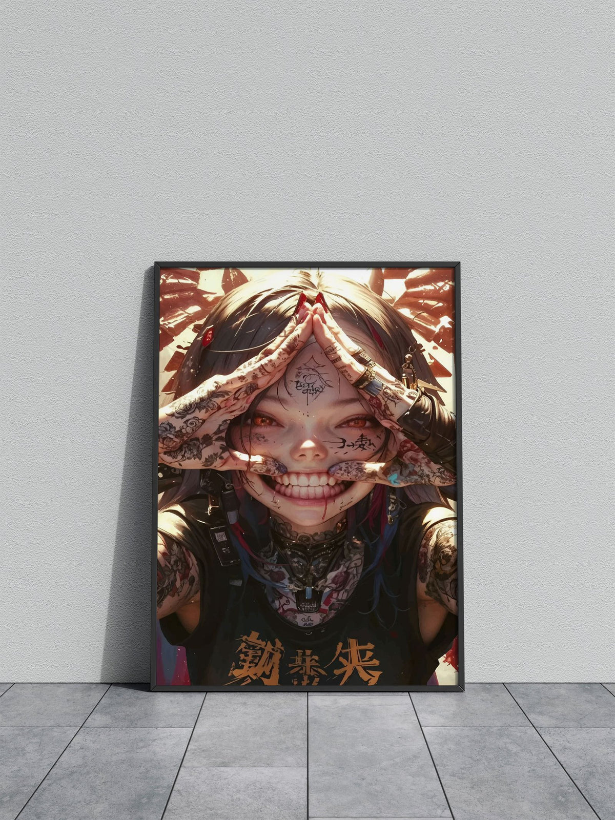 Cyberpunk Anime Girl Asian Style Poster | Wall Art for Home & Office | High-Quality Print - High-Quality Visual Display