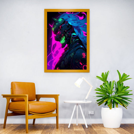 Cyberpunk Girl Asian Style Poster | Wall Art for Home & Office | High-Quality Print - High-Quality Visual Display