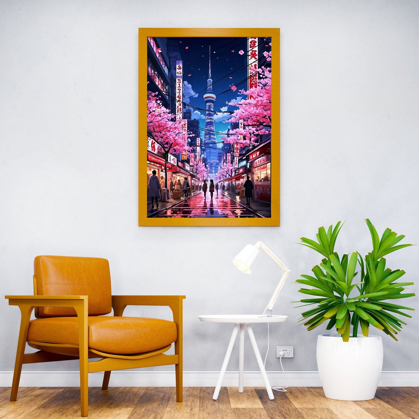 Cyberpunk Sakura Japanese Asian Style Poster | Wall Art for Home & Office | High-Quality Print - High-Quality Visual Display