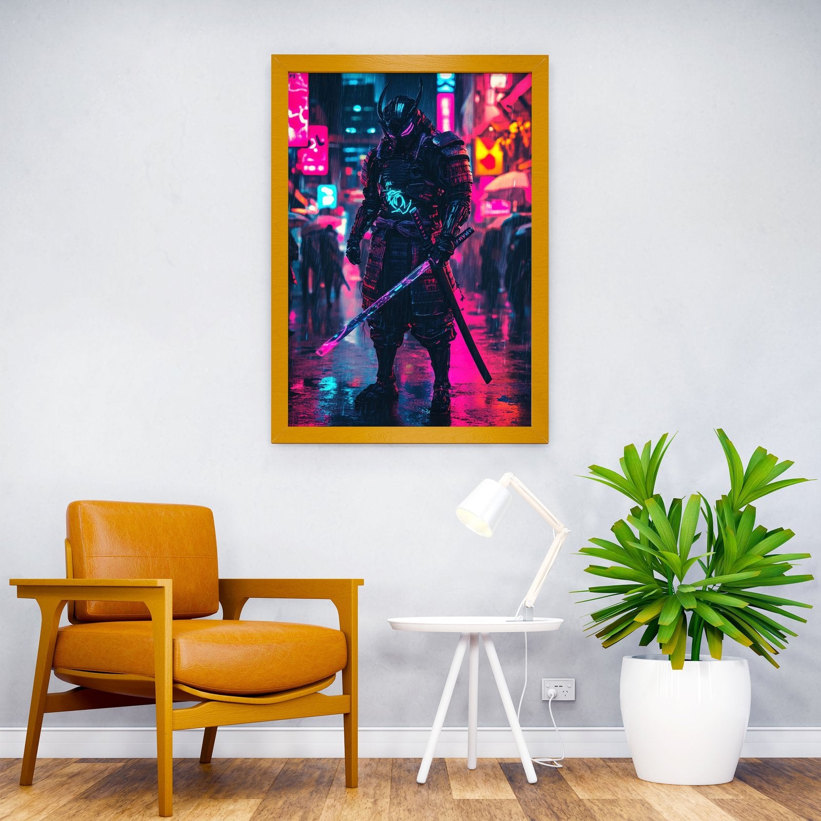 Cyberpunk Samurai Asian Style Poster | Wall Art for Home & Office | High-Quality Print - High-Quality Visual Display