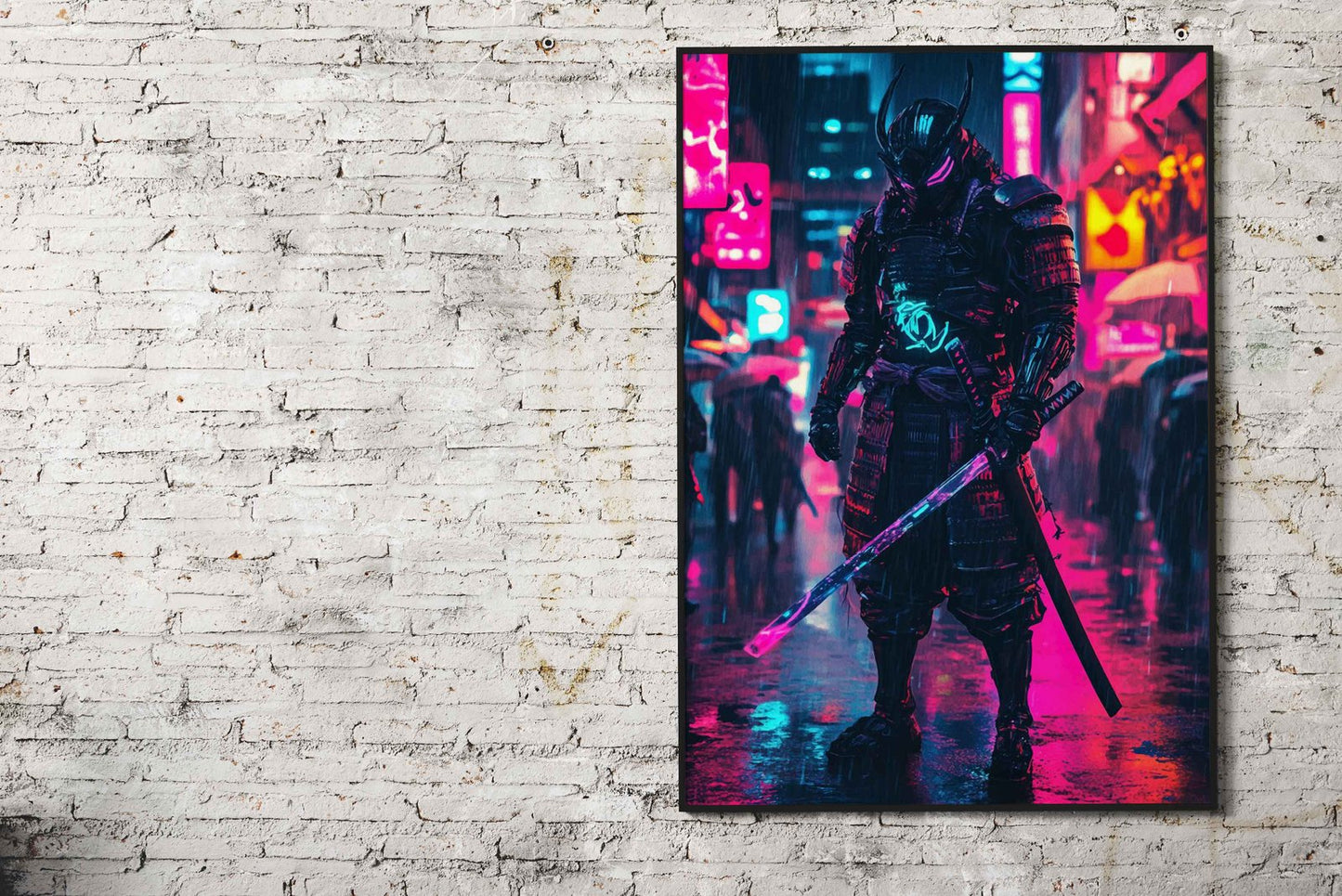 Cyberpunk Samurai Asian Style Poster | Wall Art for Home & Office | High-Quality Print - High-Quality Visual Display