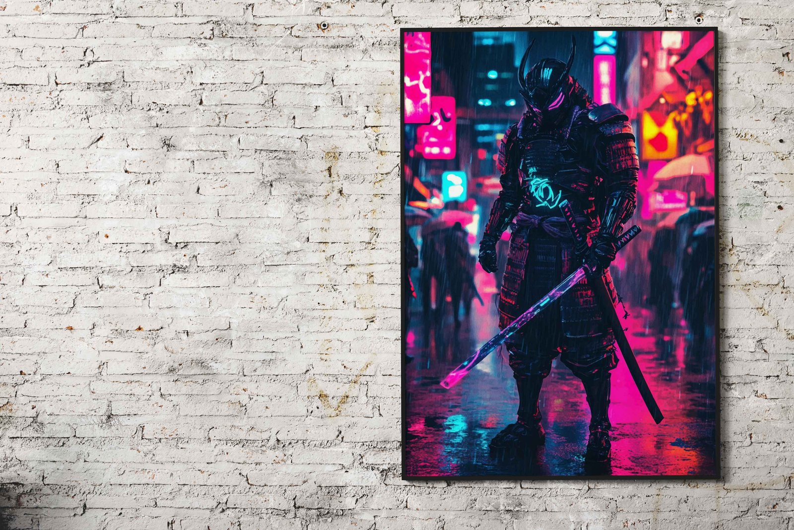 Cyberpunk Samurai Asian Style Poster | Wall Art for Home & Office | High-Quality Print - High-Quality Visual Display
