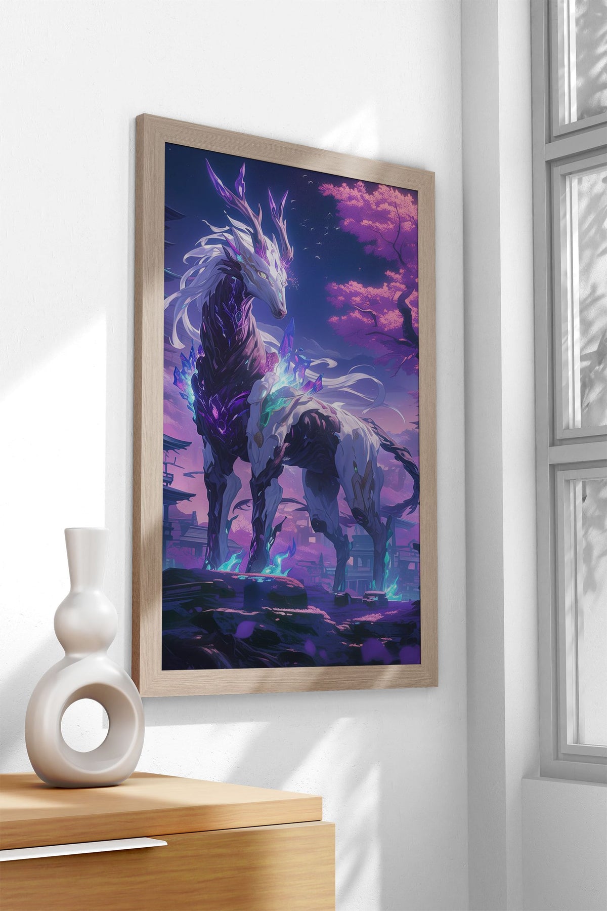 Cyberpunk Unicorn Asian Style Poster | Wall Art for Home & Office | High-Quality Print - High-Quality Visual Display