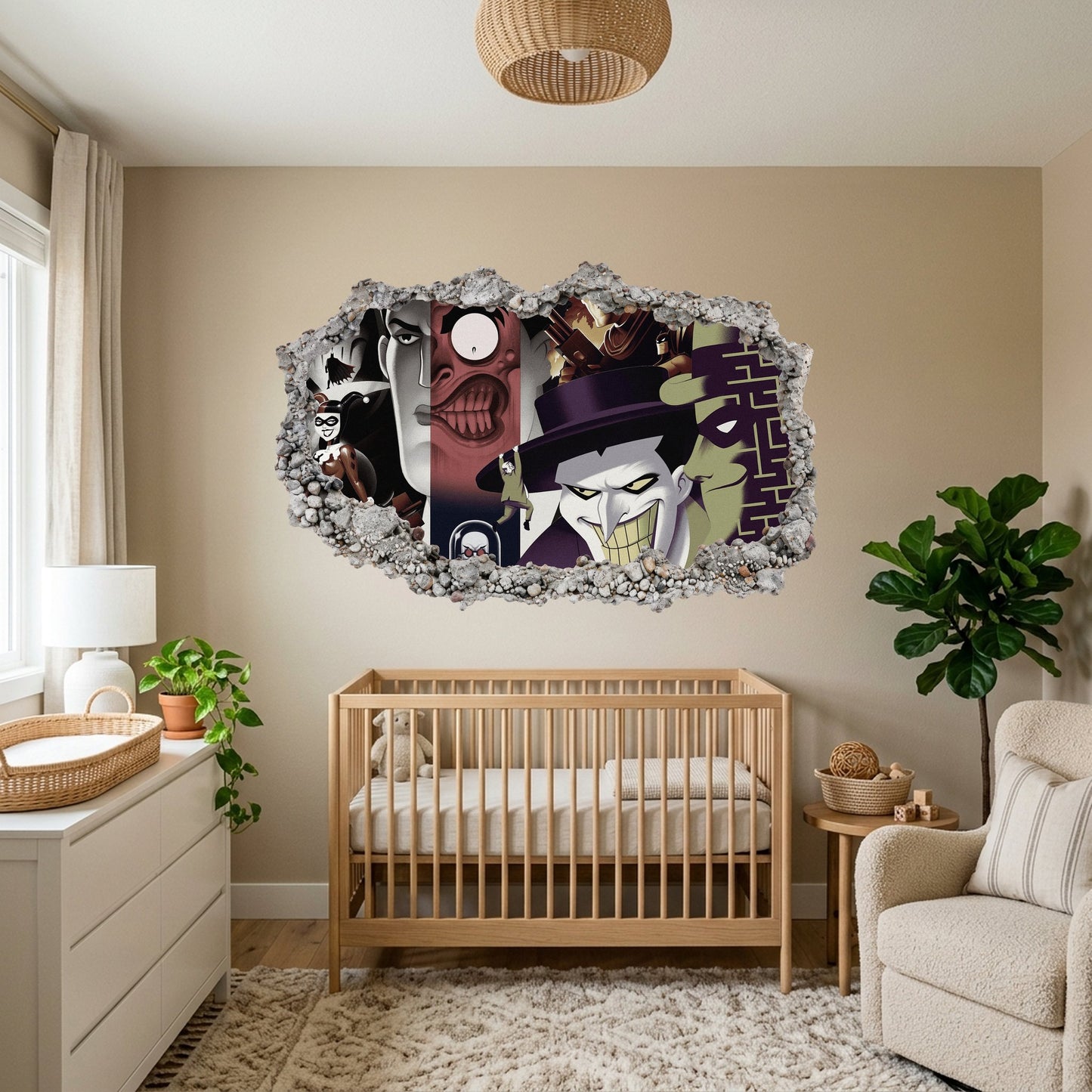 DC Comics Batman Dark Knight Kids Room Decor Nursery Wall Art 053