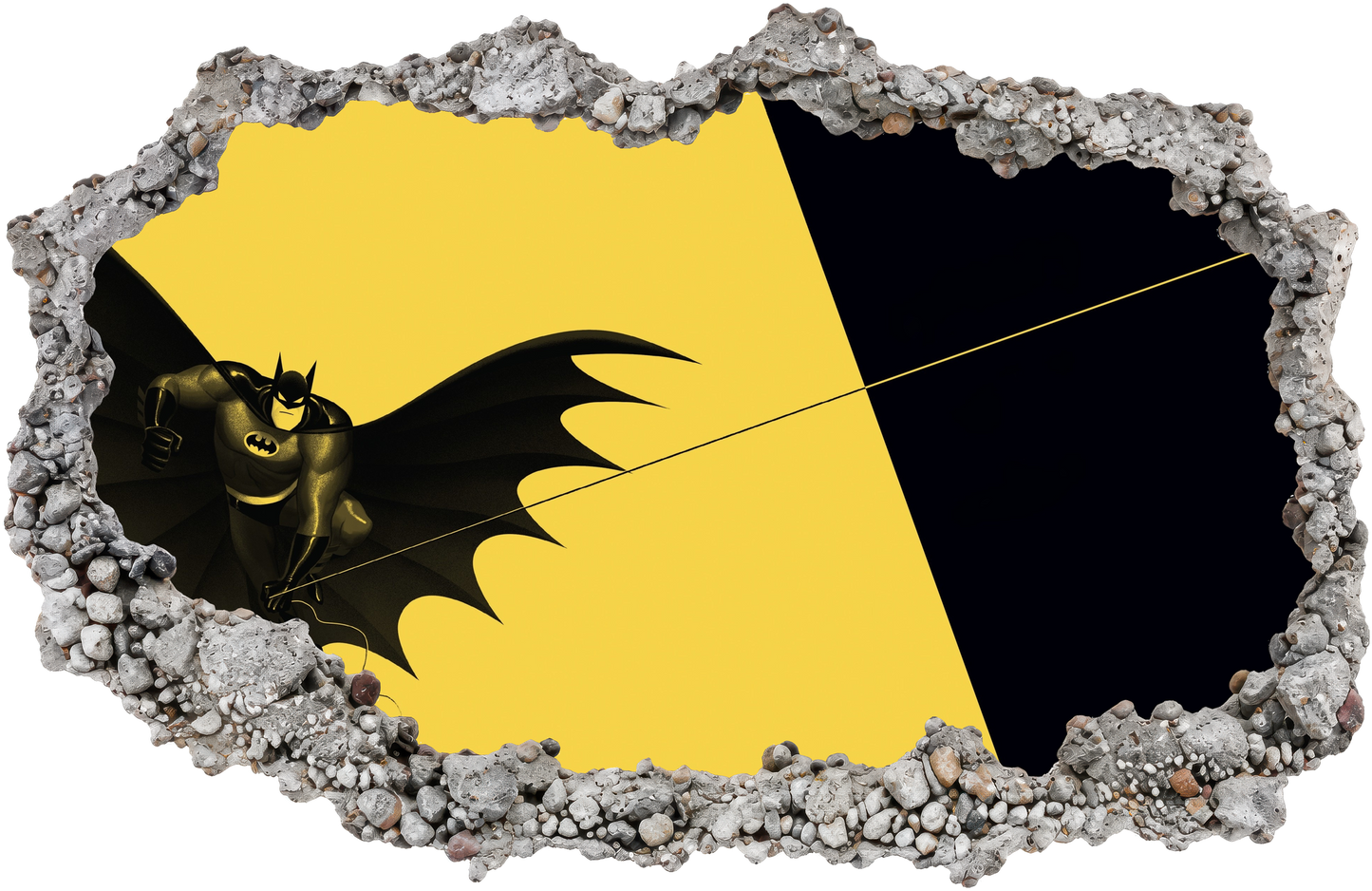 DC Comics Batman Dark Knight Smashed Brick Decal 3D Effect Sticker 058