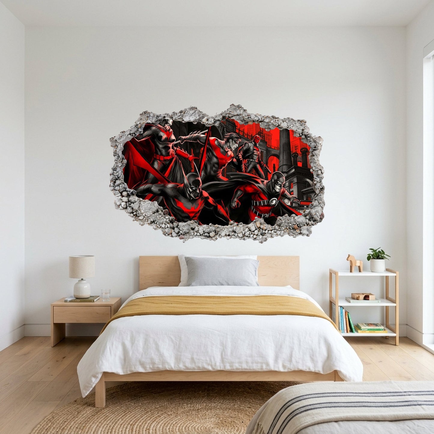 DC Superheroes Batman Smashed Brick Decal 3D Smashed Wall Decal 069