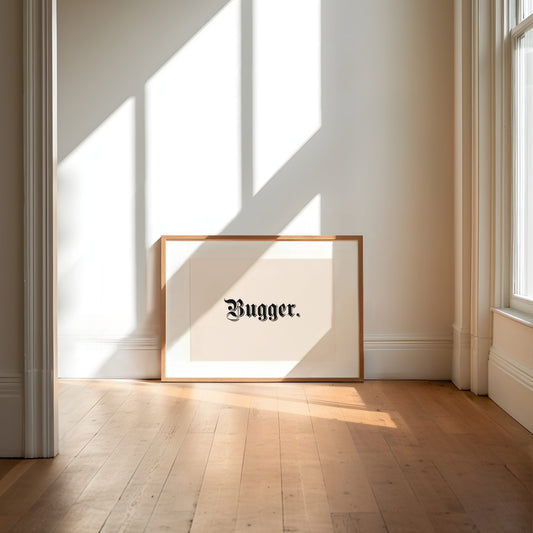 Bugger | Landscape | Black and Cream | Art Print - High-Quality Premium Wall Art Decor Sticker