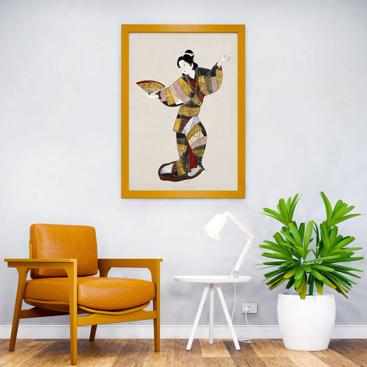 Dancer with Fan Asian Style Poster | Wall Art for Home & Office | High-Quality Print - High-Quality Visual Display