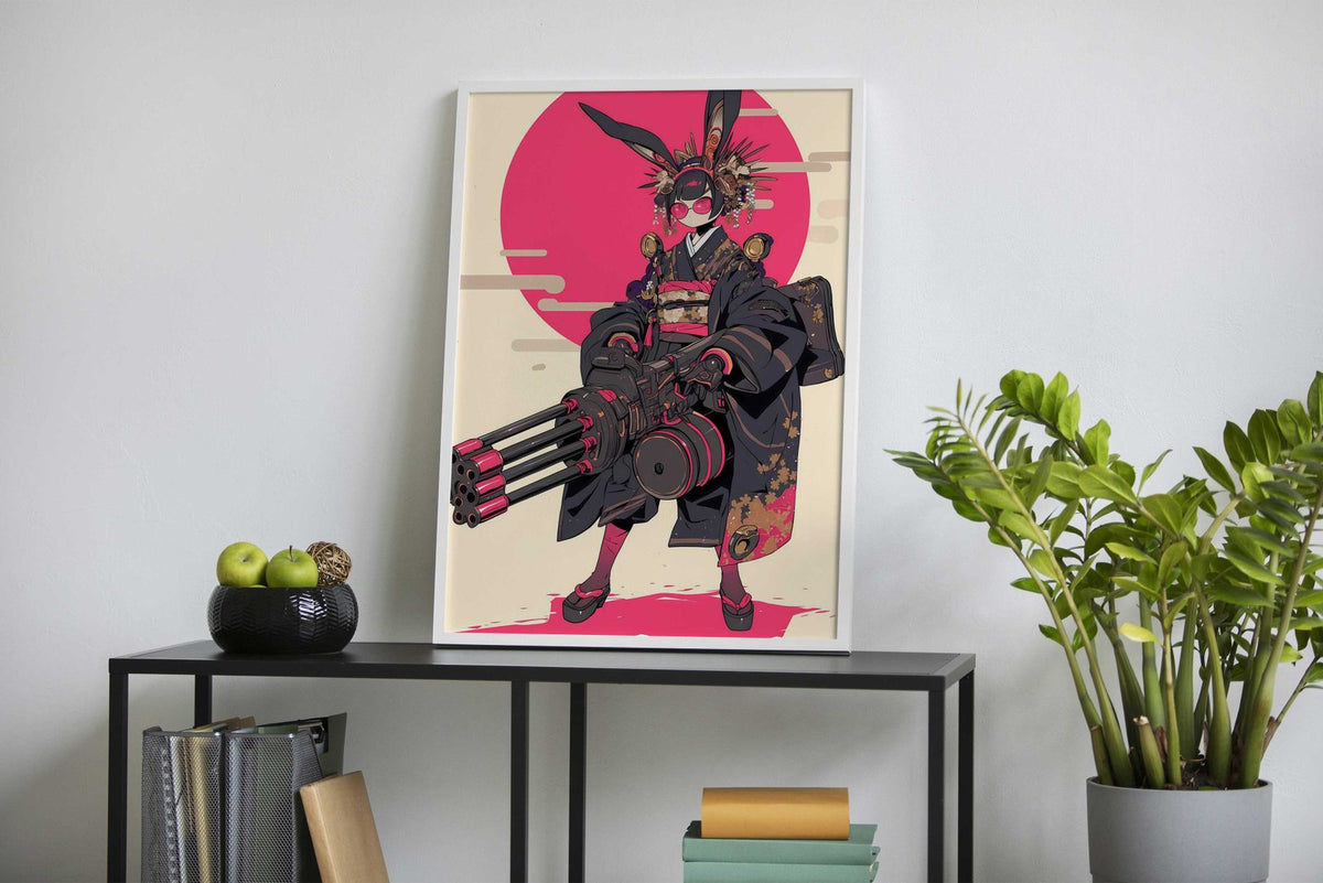 Dark Cyborg Geisha Asian Style Poster | Wall Art for Home & Office | High-Quality Print - High-Quality Visual Display
