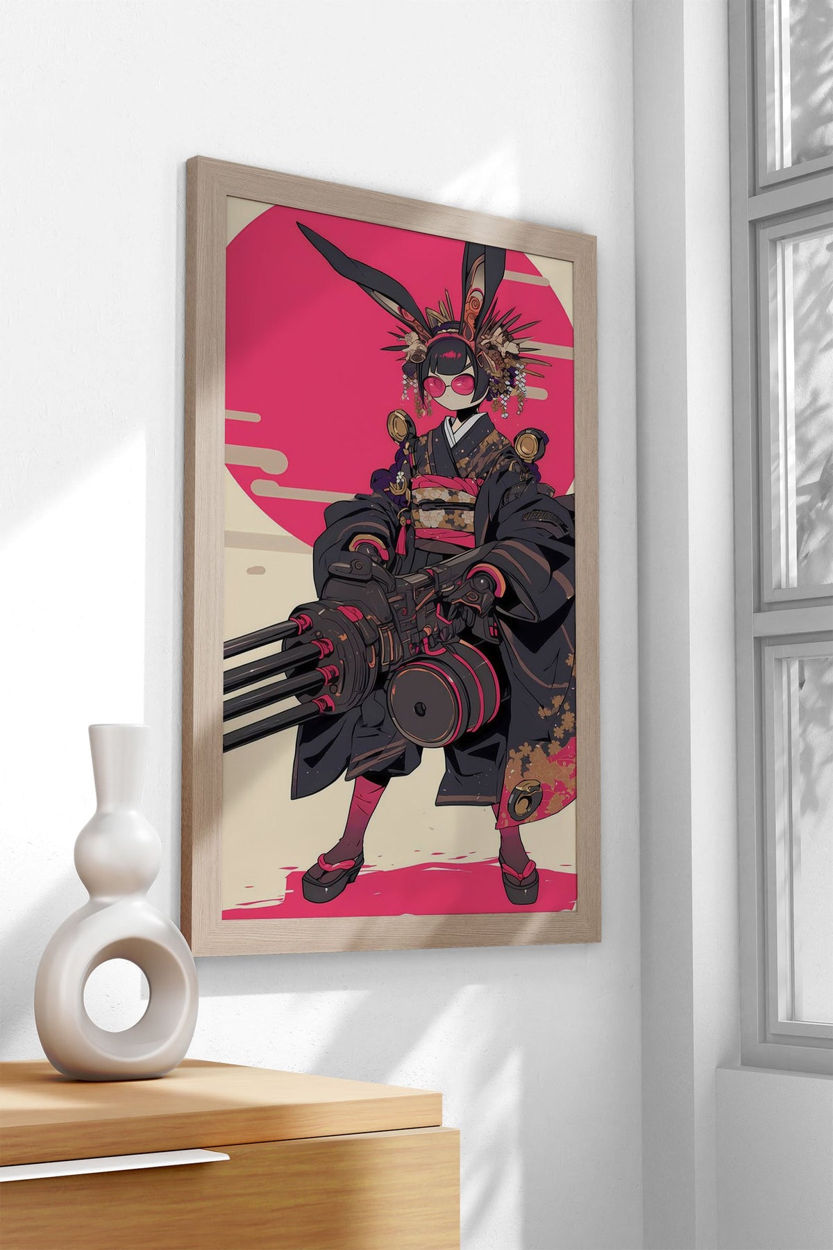 Dark Cyborg Geisha Asian Style Poster | Wall Art for Home & Office | High-Quality Print - High-Quality Visual Display