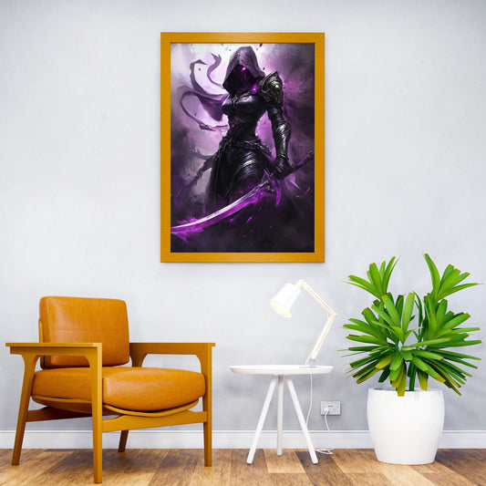Dark Female Warrior Asian Style Poster | Wall Art for Home & Office | High-Quality Print - High-Quality Visual Display