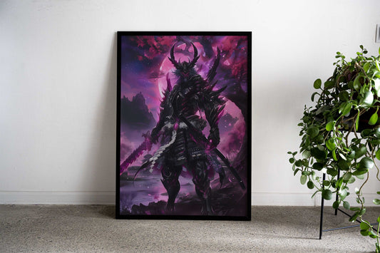 Dark Samurai Warrior Asian Style Poster | Wall Art for Home & Office | High-Quality Print - High-Quality Visual Display