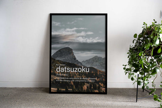 Datsuzoku meaning Asian Style Poster | Wall Art for Home & Office | High-Quality Print - High-Quality Visual Display