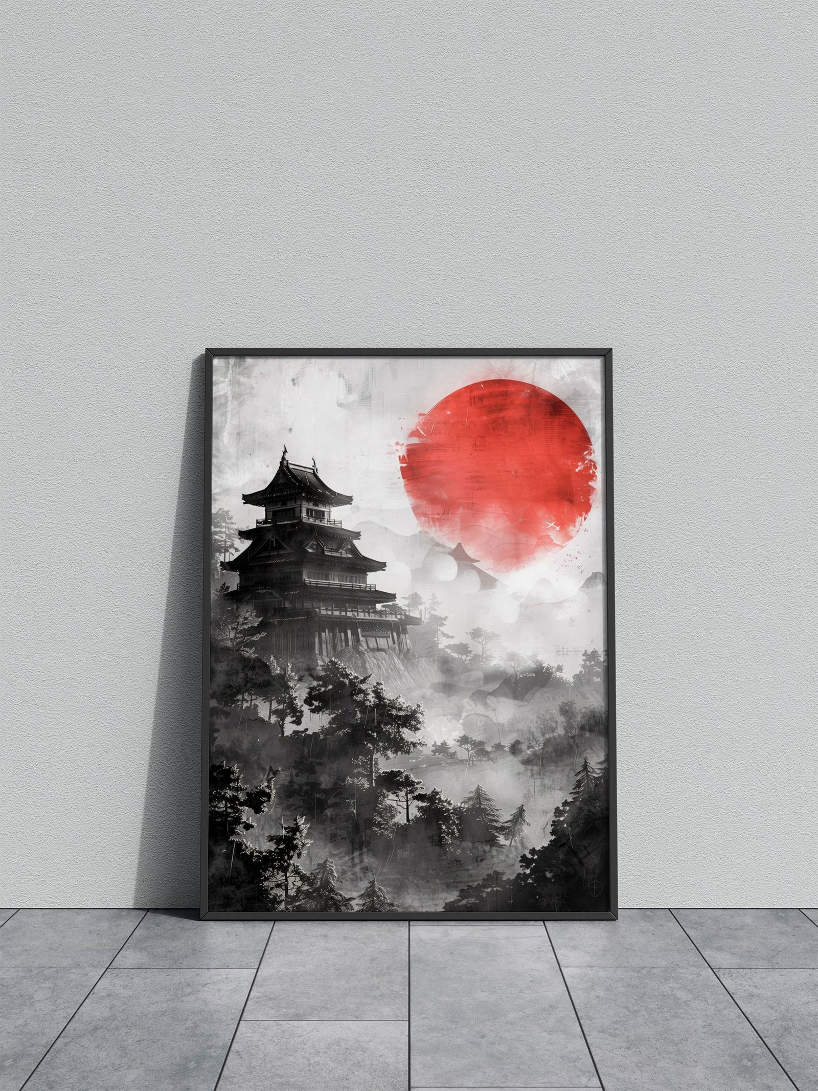 Dawn at Edo Castle Asian Style Poster | Wall Art for Home & Office | High-Quality Print - High-Quality Visual Display