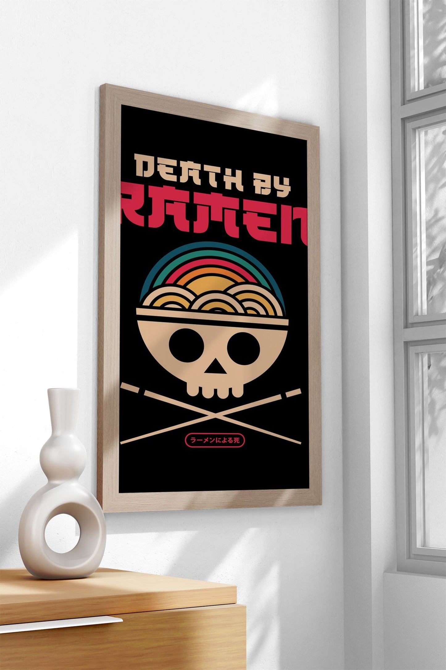 Death By Ramen Asian Style Poster | Wall Art for Home & Office | High-Quality Print - High-Quality Visual Display