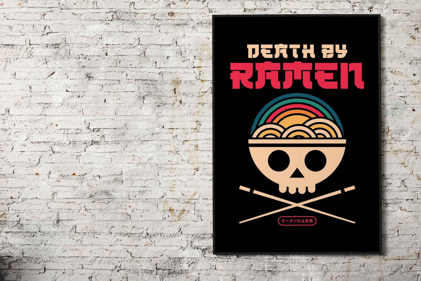 Death By Ramen Asian Style Poster | Wall Art for Home & Office | High-Quality Print - High-Quality Visual Display