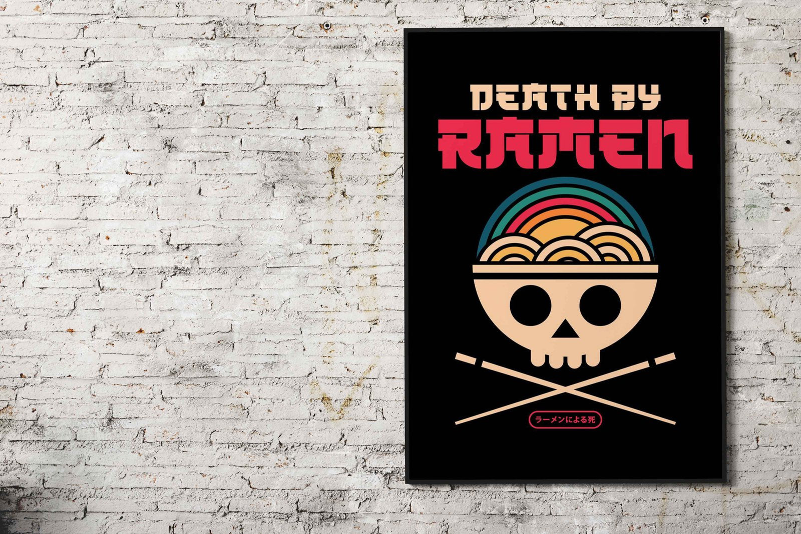 Death By Ramen Asian Style Poster | Wall Art for Home & Office | High-Quality Print - High-Quality Visual Display