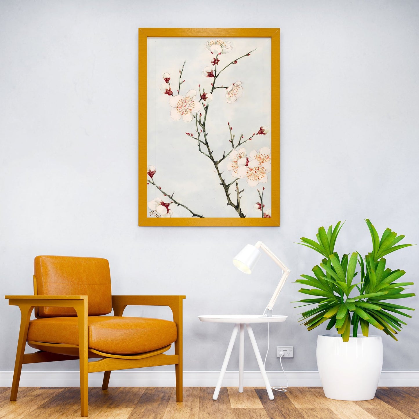 Delicate White Blossoms Asian Style Poster | Wall Art for Home & Office | High-Quality Print - High-Quality Visual Display
