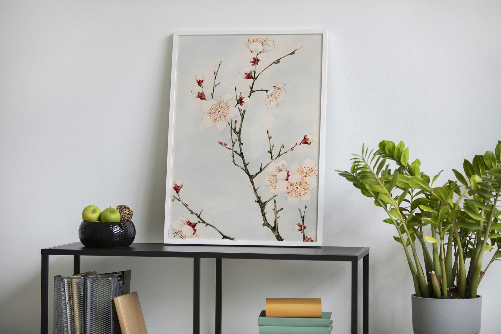 Delicate White Blossoms Asian Style Poster | Wall Art for Home & Office | High-Quality Print - High-Quality Visual Display