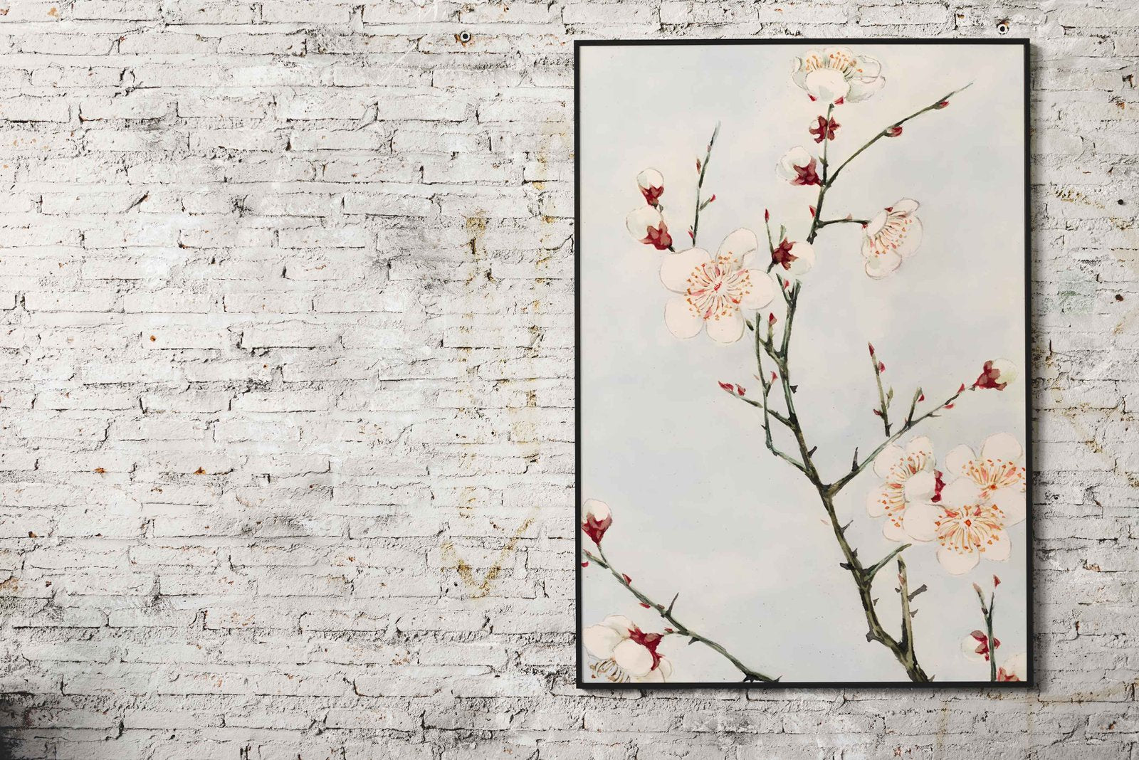 Delicate White Blossoms Asian Style Poster | Wall Art for Home & Office | High-Quality Print - High-Quality Visual Display