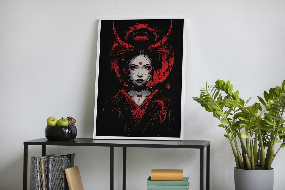 Demon Geisha Asian Style Poster | Wall Art for Home & Office | High-Quality Print - High-Quality Visual Display