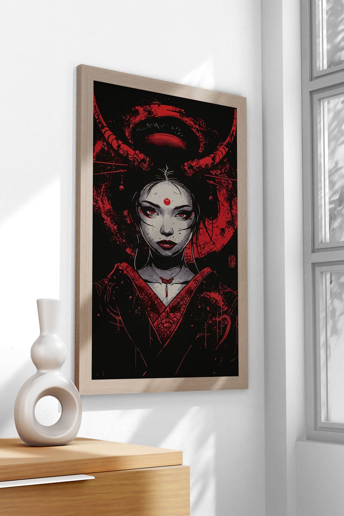 Demon Geisha Asian Style Poster | Wall Art for Home & Office | High-Quality Print - High-Quality Visual Display