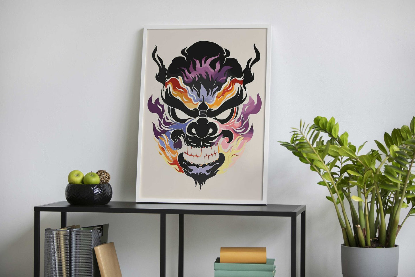 Demon Retro Japanese Asian Style Poster | Wall Art for Home & Office | High-Quality Print