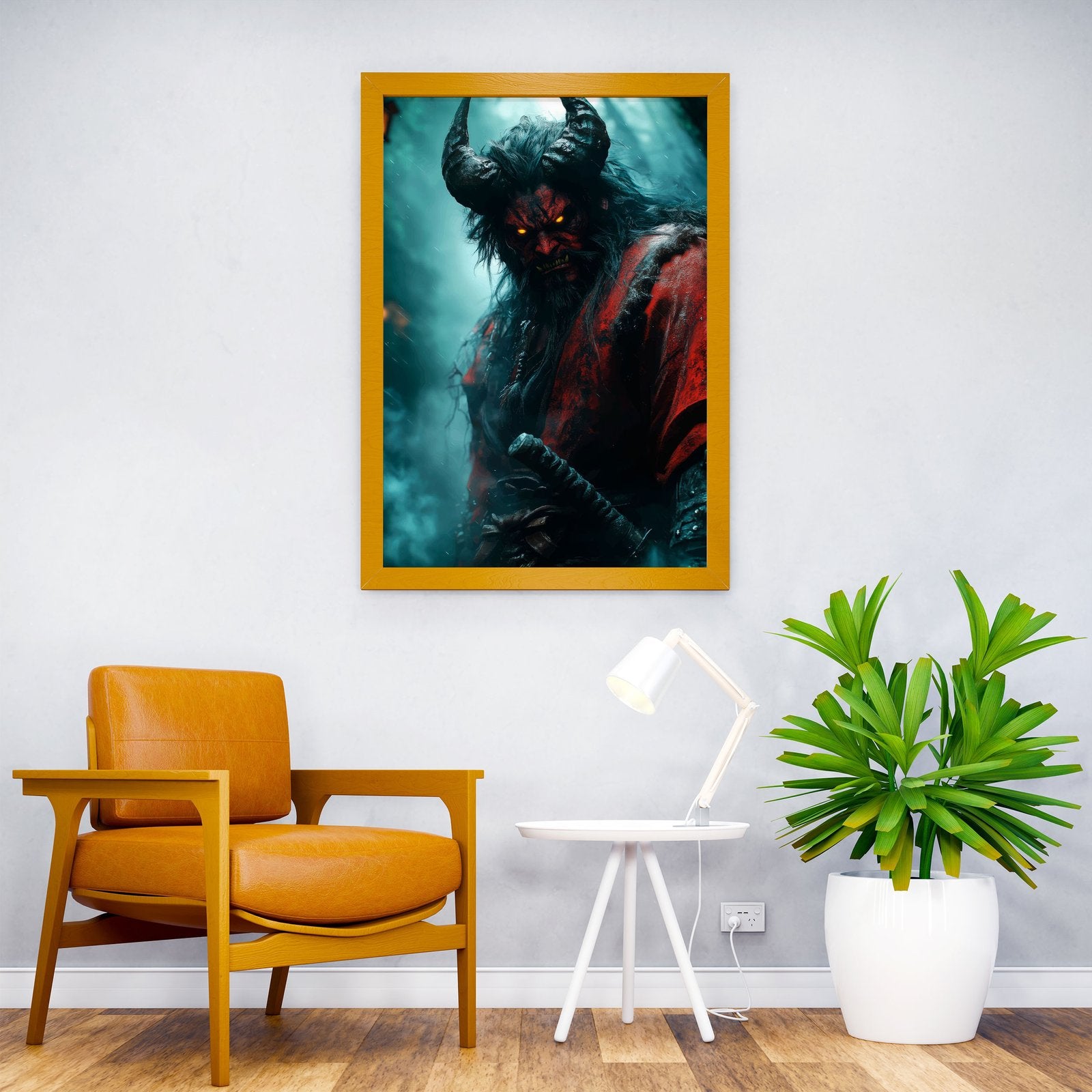 Demon Samurai Asian Style Poster | Wall Art for Home & Office | High-Quality Print - High-Quality Visual Display