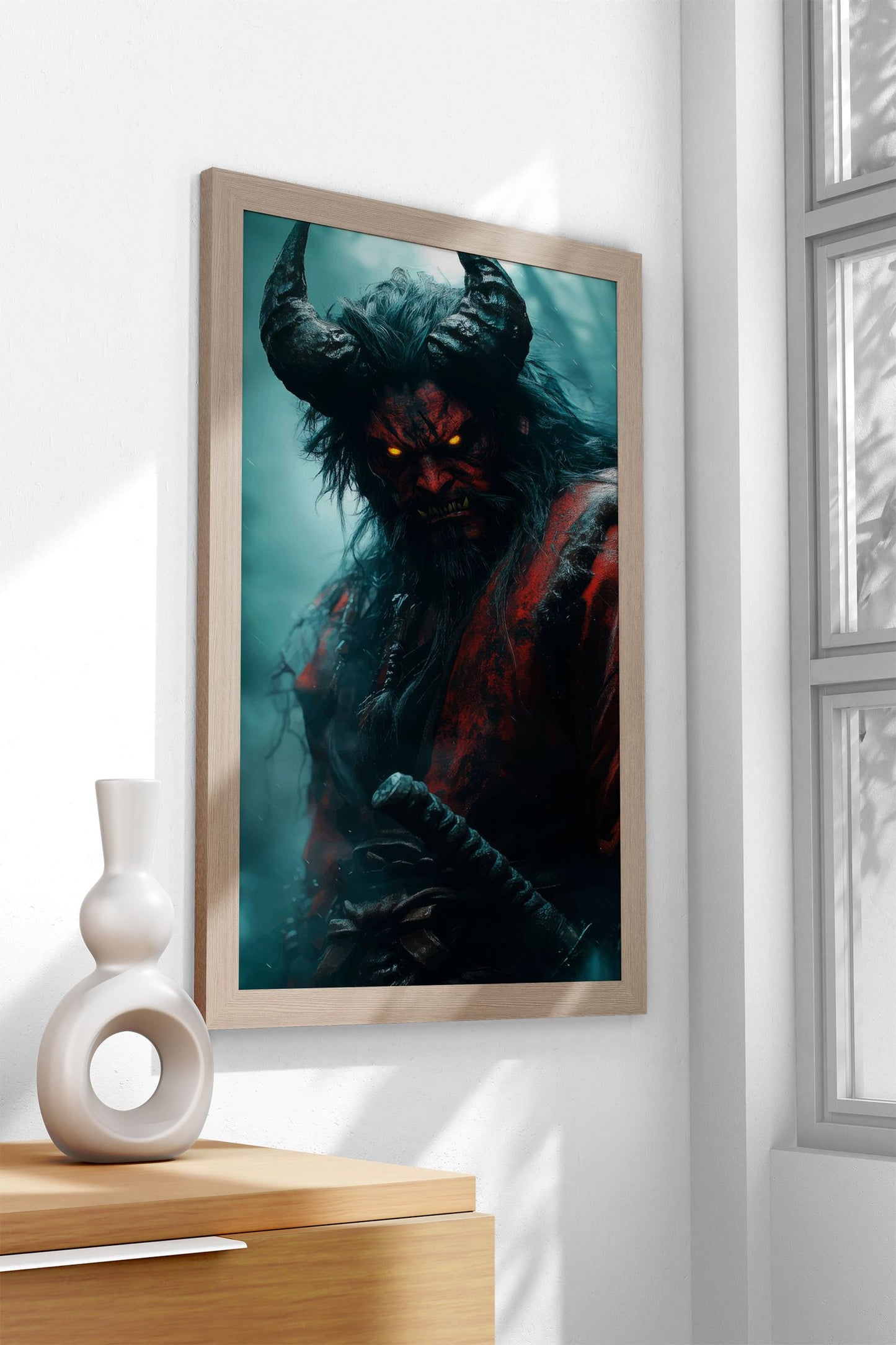 Demon Samurai Asian Style Poster | Wall Art for Home & Office | High-Quality Print - High-Quality Visual Display