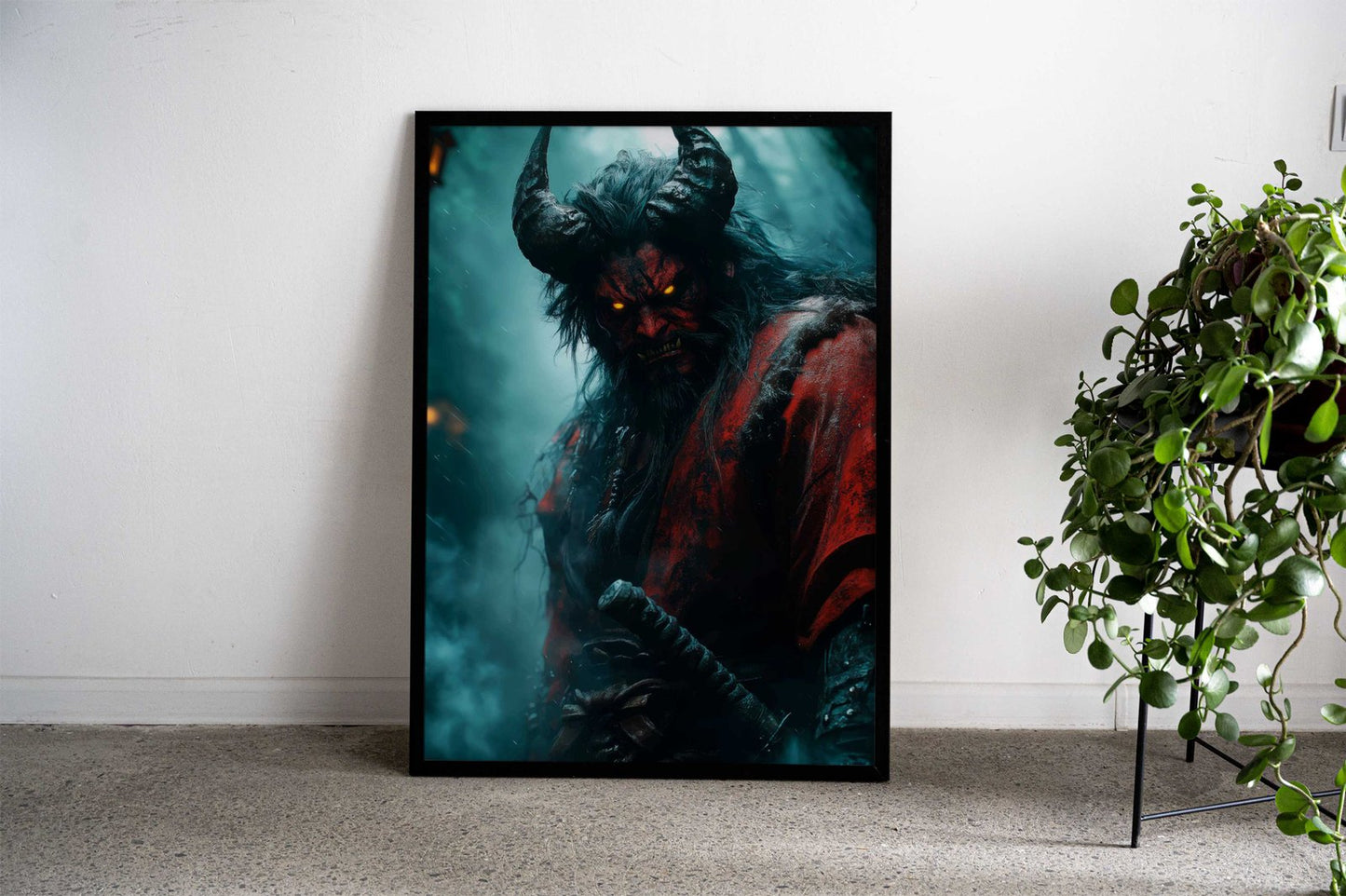 Demon Samurai Asian Style Poster | Wall Art for Home & Office | High-Quality Print - High-Quality Visual Display