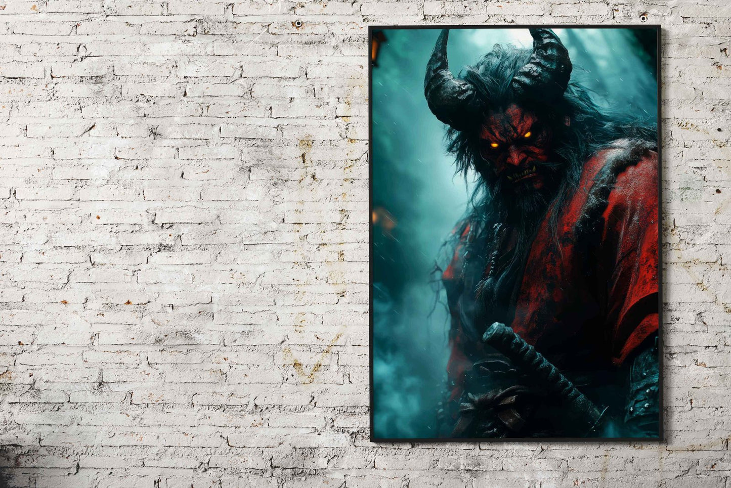 Demon Samurai Asian Style Poster | Wall Art for Home & Office | High-Quality Print - High-Quality Visual Display
