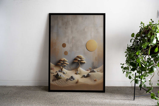 Desert of Harmony Asian Style Poster | Wall Art for Home & Office | High-Quality Print - High-Quality Visual Display