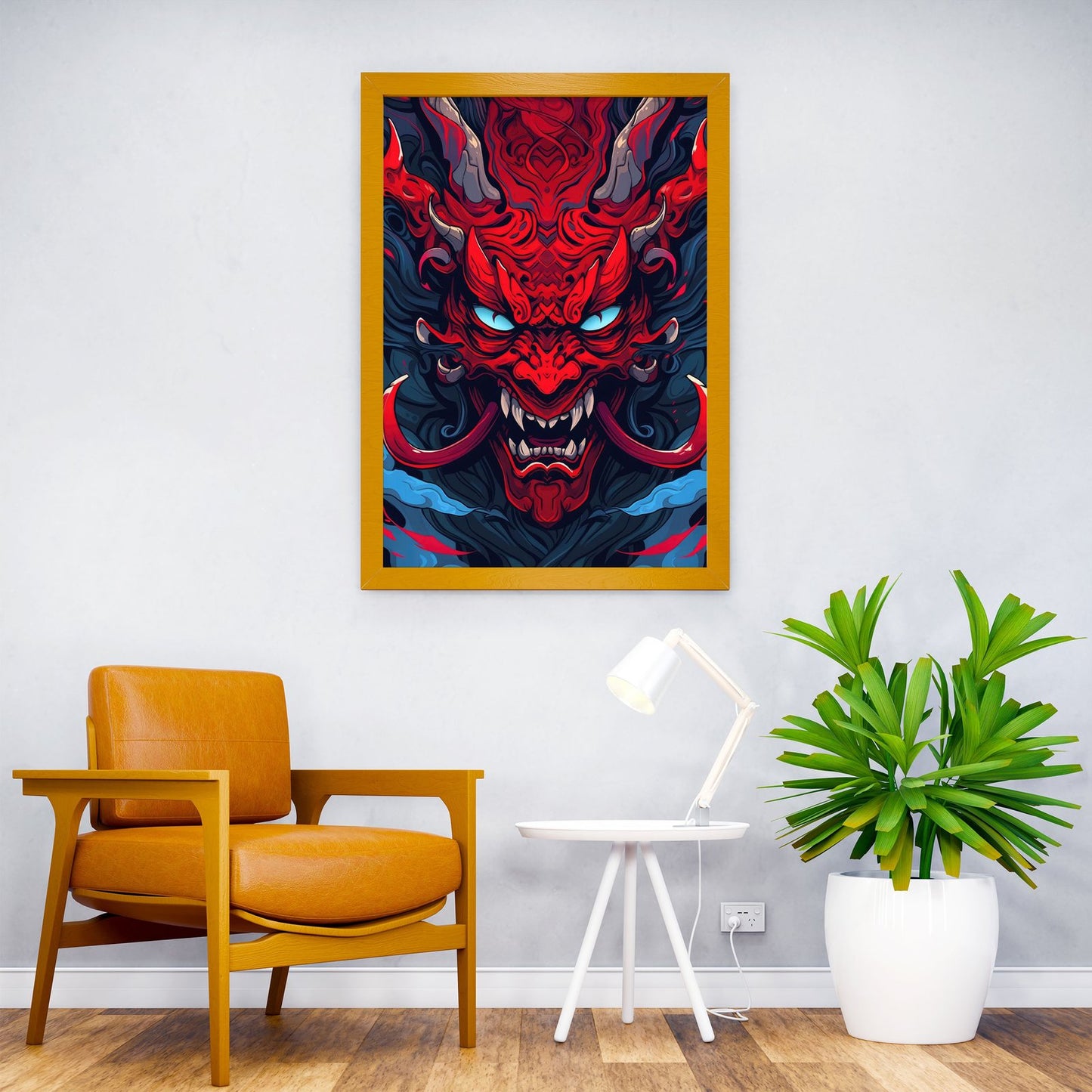 Devil Skull Asian Style Poster | Wall Art for Home & Office | High-Quality Print - High-Quality Visual Display