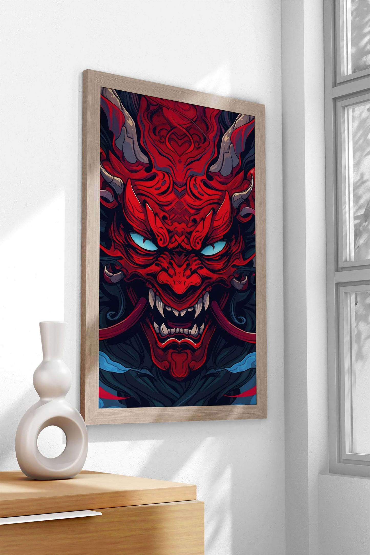 Devil Skull Asian Style Poster | Wall Art for Home & Office | High-Quality Print - High-Quality Visual Display