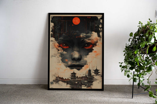 Digital Asian Art Asian Style Poster | Wall Art for Home & Office | High-Quality Print - High-Quality Visual Display