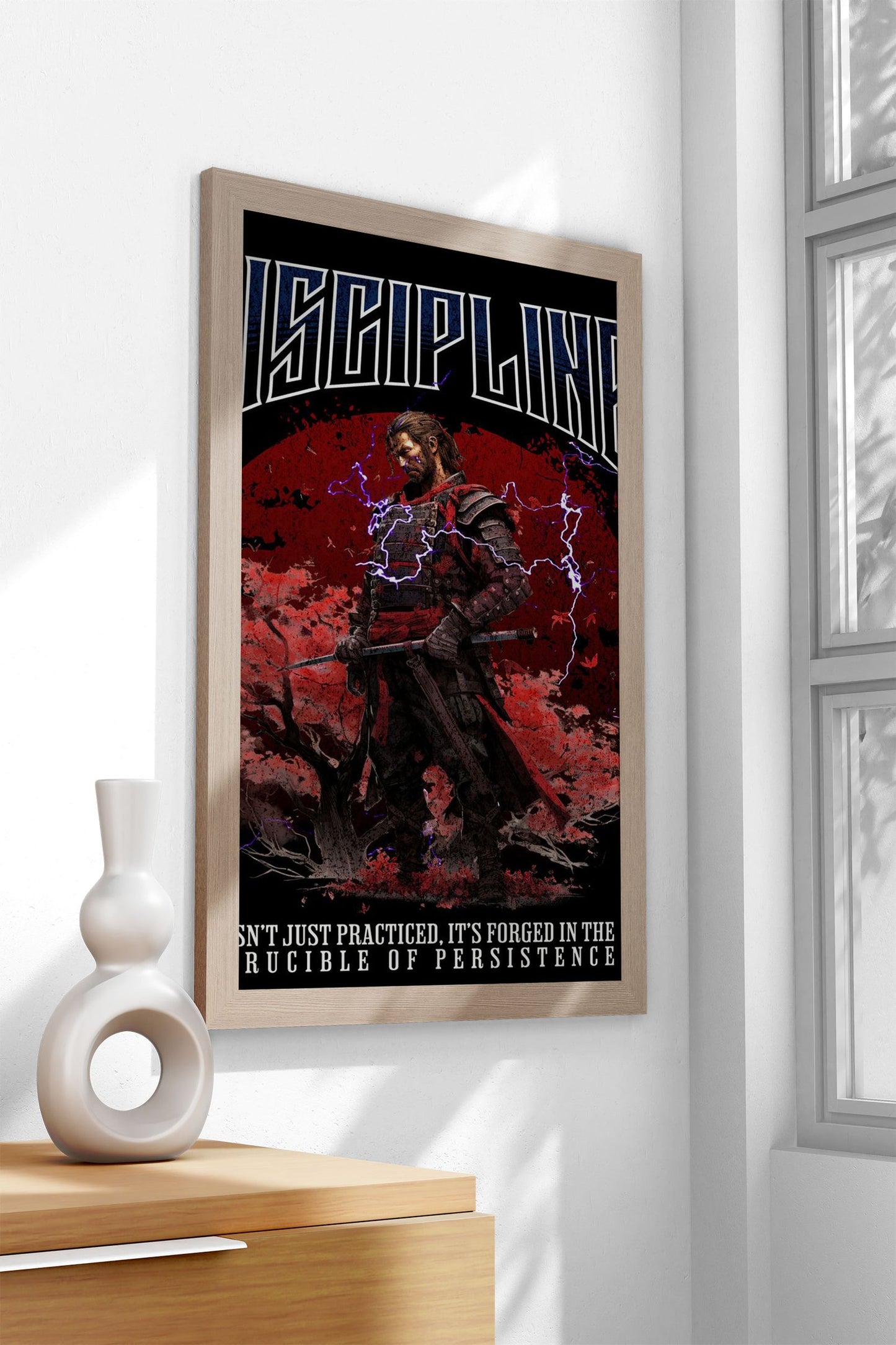 Discipline Samurai Asian Style Poster | Wall Art for Home & Office | High-Quality Print
