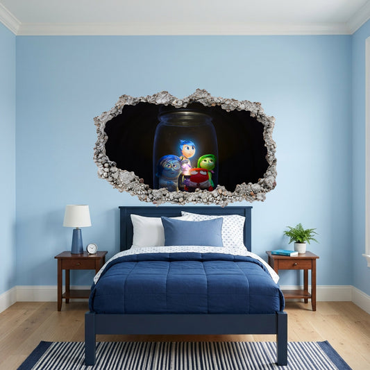 Disney Pixar Inside Out 3D Smashed Wall Decal 3D Effect Sticker 320