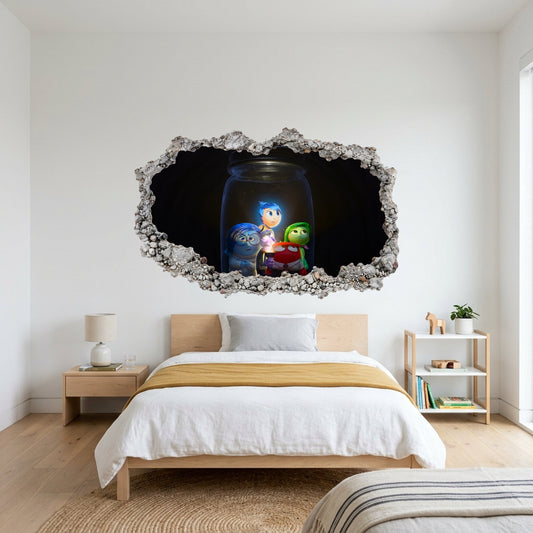 Disney Pixar Inside Out 3D Smashed Wall Decal 3D Effect Sticker 320