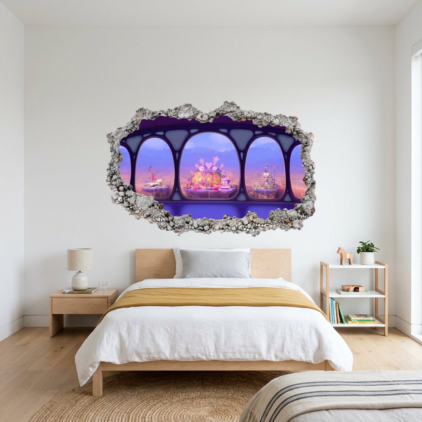 Disney Pixar Inside Out Bedroom Decor 3D Smashed Wall Decal 276