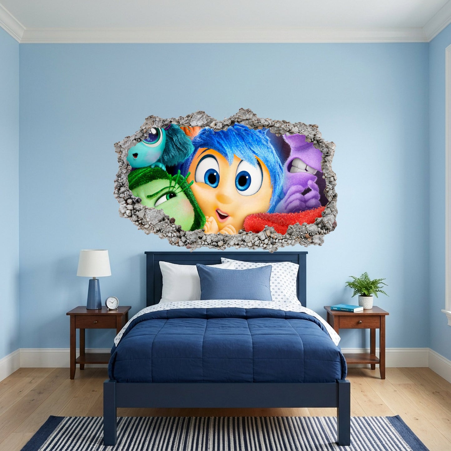 Disney Pixar Inside Out Kids Room Decor 3D Smashed Wall Decal 308