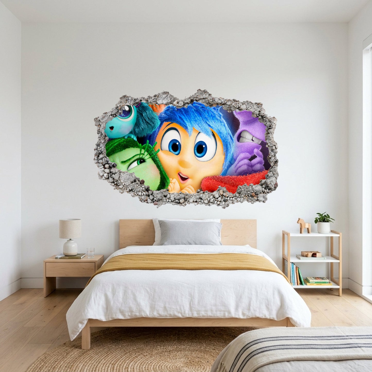 Disney Pixar Inside Out Kids Room Decor 3D Smashed Wall Decal 308