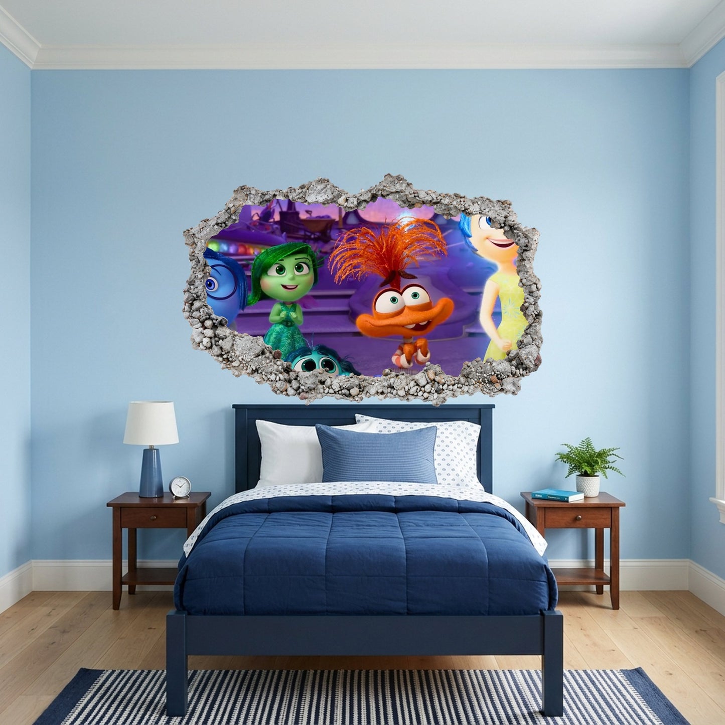 Disney Pixar Inside Out Smashed Brick Decal 3D Smashed Wall Decal 327