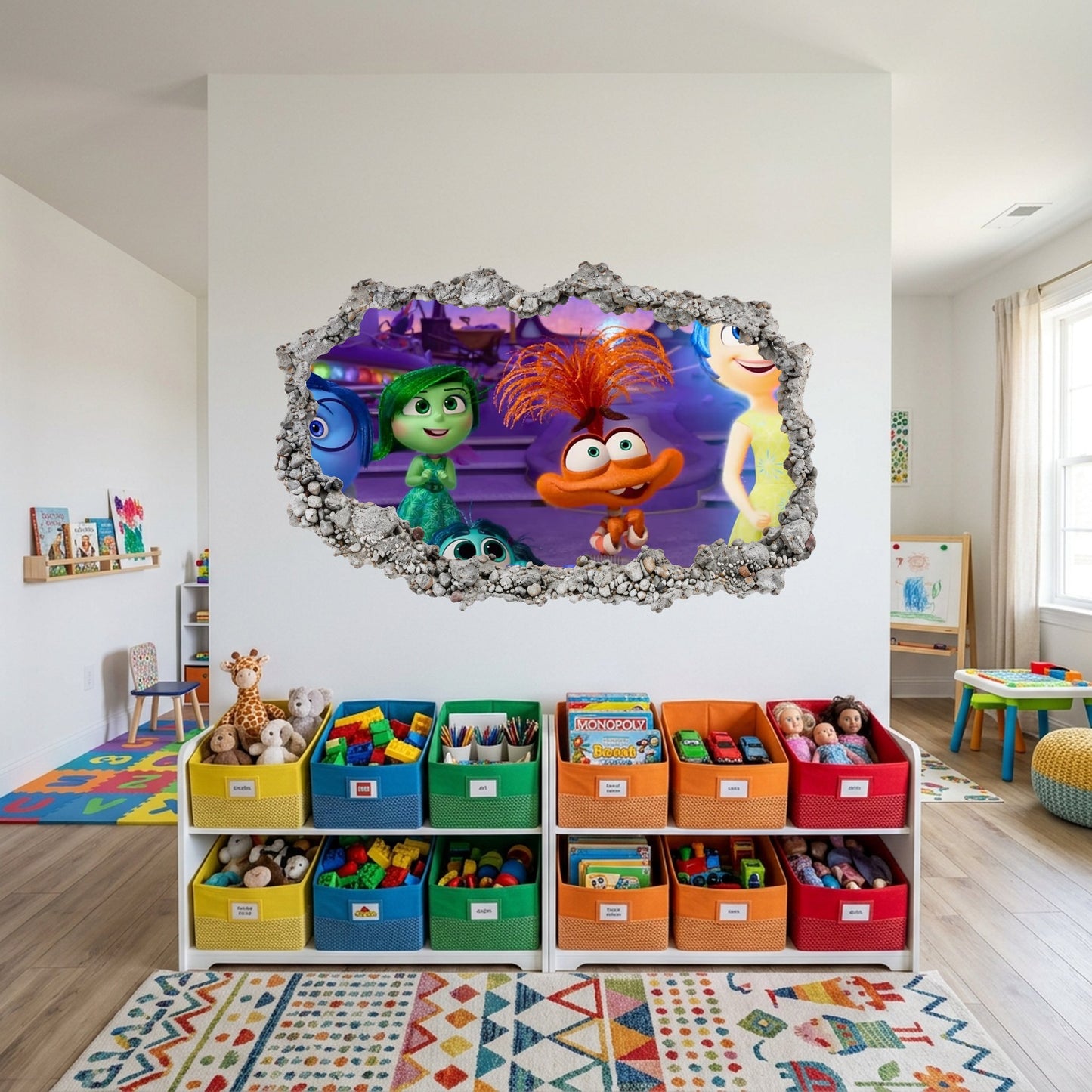 Disney Pixar Inside Out Smashed Brick Decal 3D Smashed Wall Decal 327