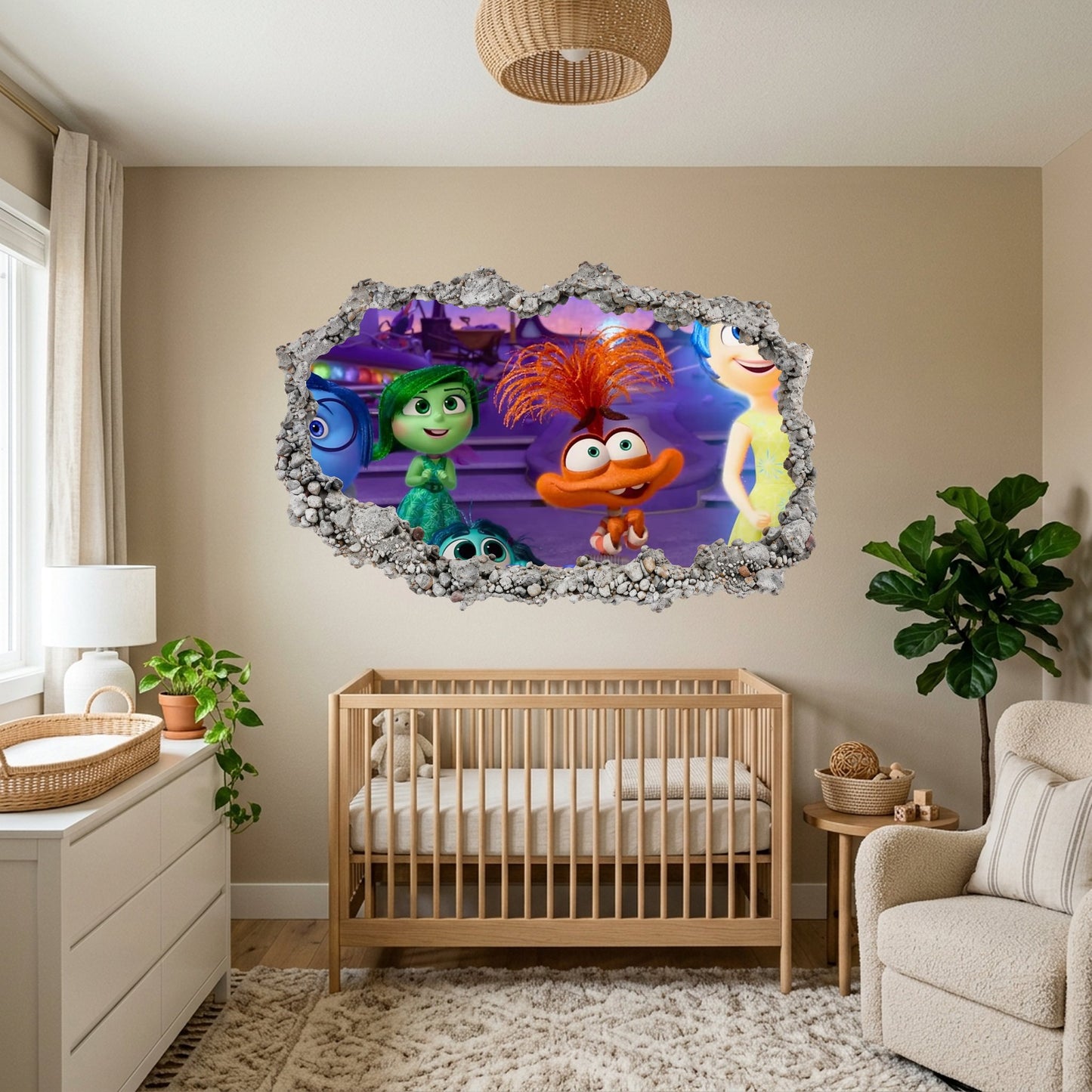 Disney Pixar Inside Out Smashed Brick Decal 3D Smashed Wall Decal 327