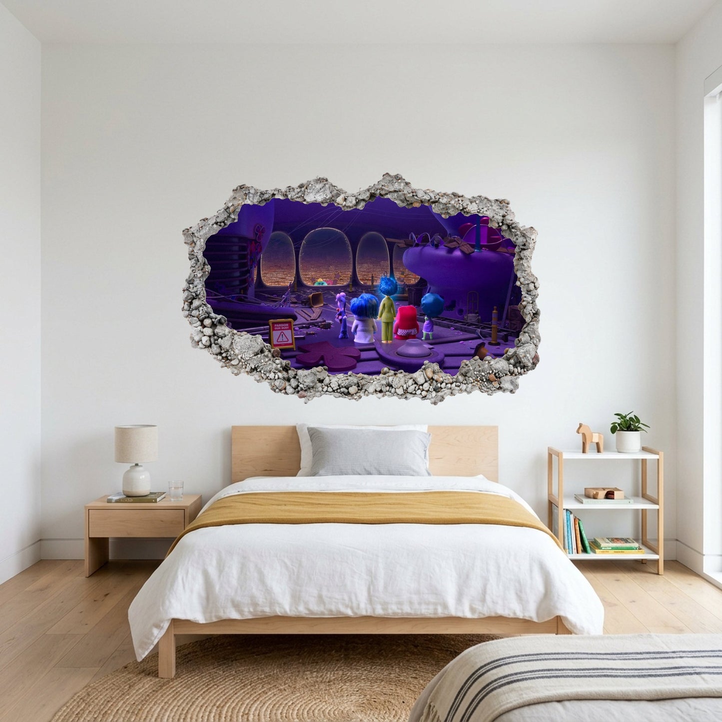 Disney Pixar Inside Out Smashed Brick Decal 3D Wall Hole Decal 277