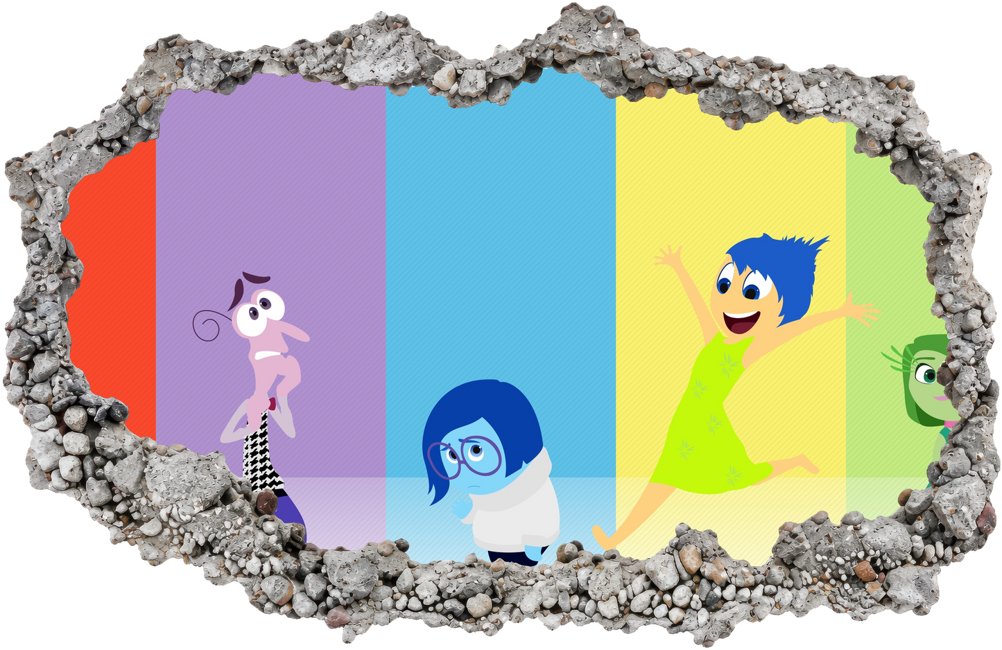 Disney Pixar Inside Out Smashed Brick Decal Nursery Wall Art 295
