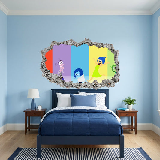 Disney Pixar Inside Out Smashed Brick Decal Nursery Wall Art 295